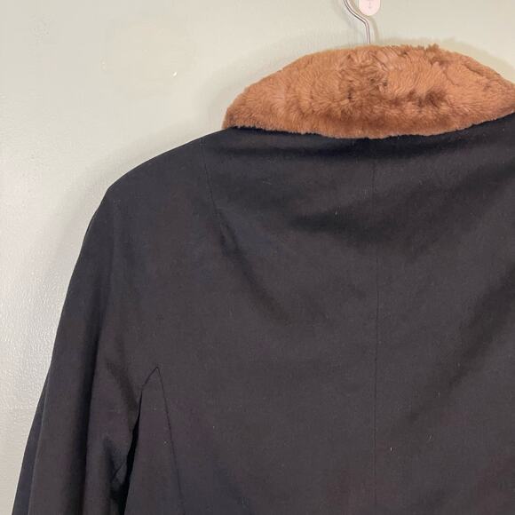 Vintage Int'l Ladies Garment Workers Union Black Fur Lined Open Jacket Size M/L - Picture 7 of 10